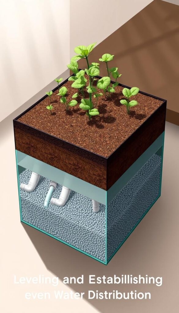 leveling wicking bed system leveling wicking bed system
