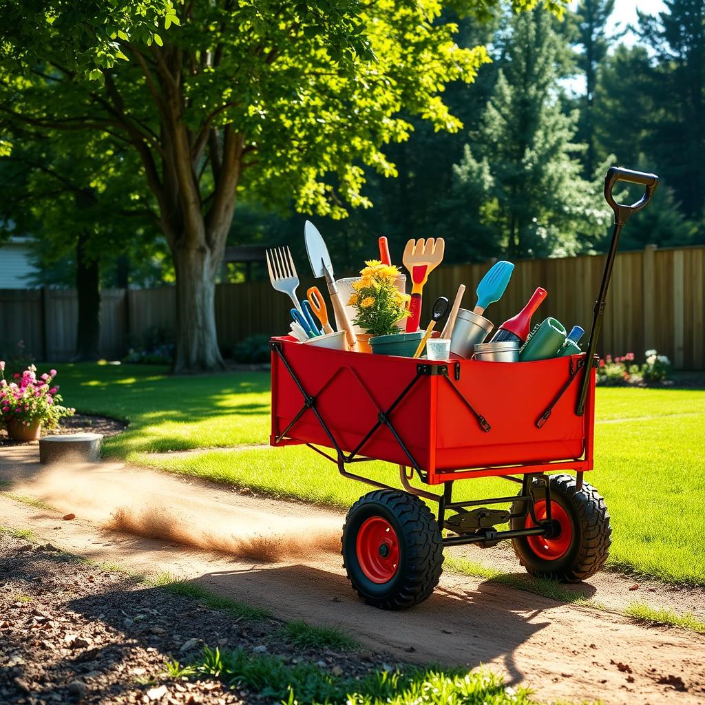 outdoor utility wagon in action outdoor utility wagon in action
